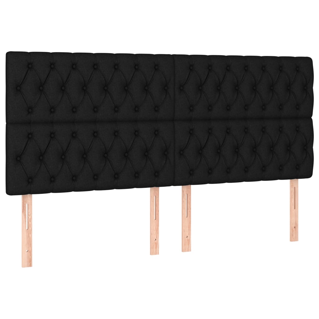 8720287245568_a_en_hd_1 vidaXL Headboards 4 pcs Black 100 cm Fabric - Image 2