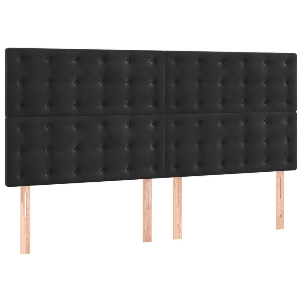 8720287246985_a_en_hd_1 vidaXL Headboards 4 pcs Black 100x5x78/88 cm Velvet - Image 2