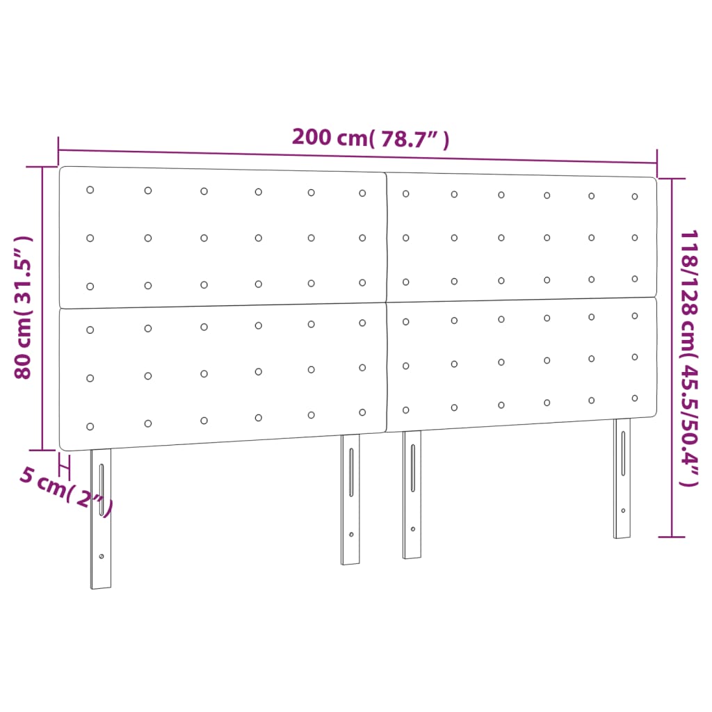 8720287246985_g_en_hd_6 vidaXL Headboards 4 pcs Black 100x5x78/88 cm Velvet - Image 8