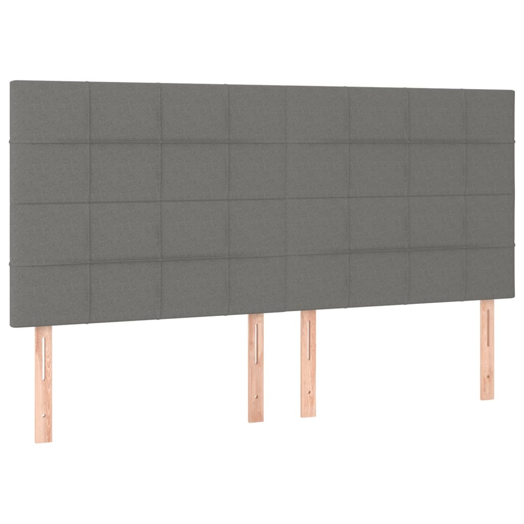 8720287290759_g_en_hd_2 vidaXL LED Headboard Dark Grey 160x5x118/128 cm Fabric - Image 4