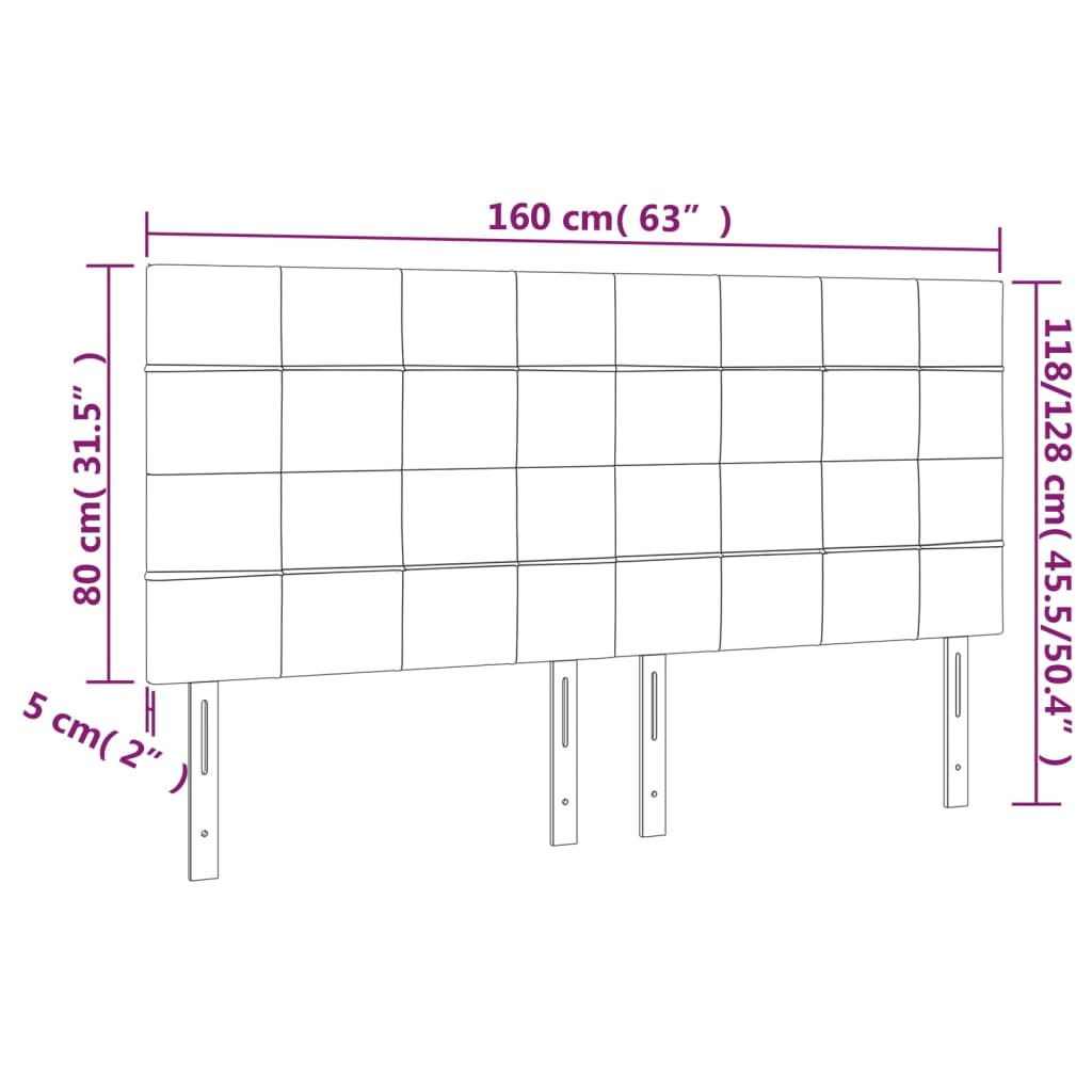 8720287290759_g_en_hd_4 vidaXL LED Headboard Dark Grey 160x5x118/128 cm Fabric - Image 6