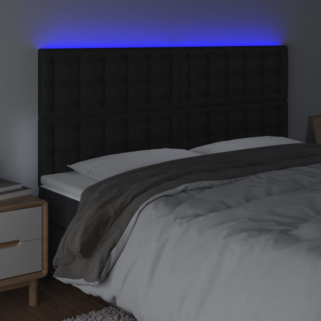 8720287291640_g_en_hd_1 vidaXL LED Headboard Black 160 cm Faux Leather - Image 3