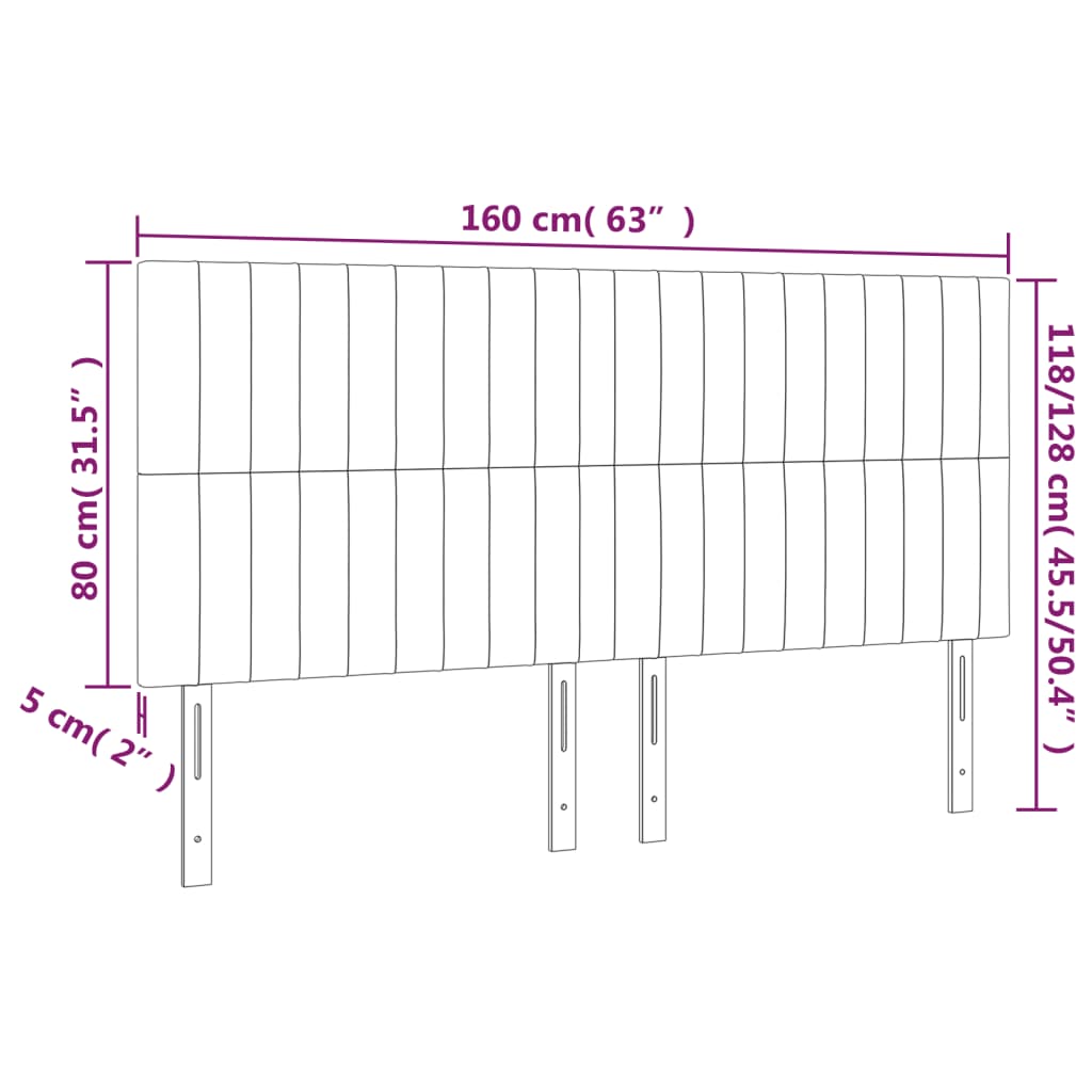 8720287293132_g_en_hd_4 vidaXL LED Headboard Dark Grey 160x5x118/128 cm Fabric - Image 6