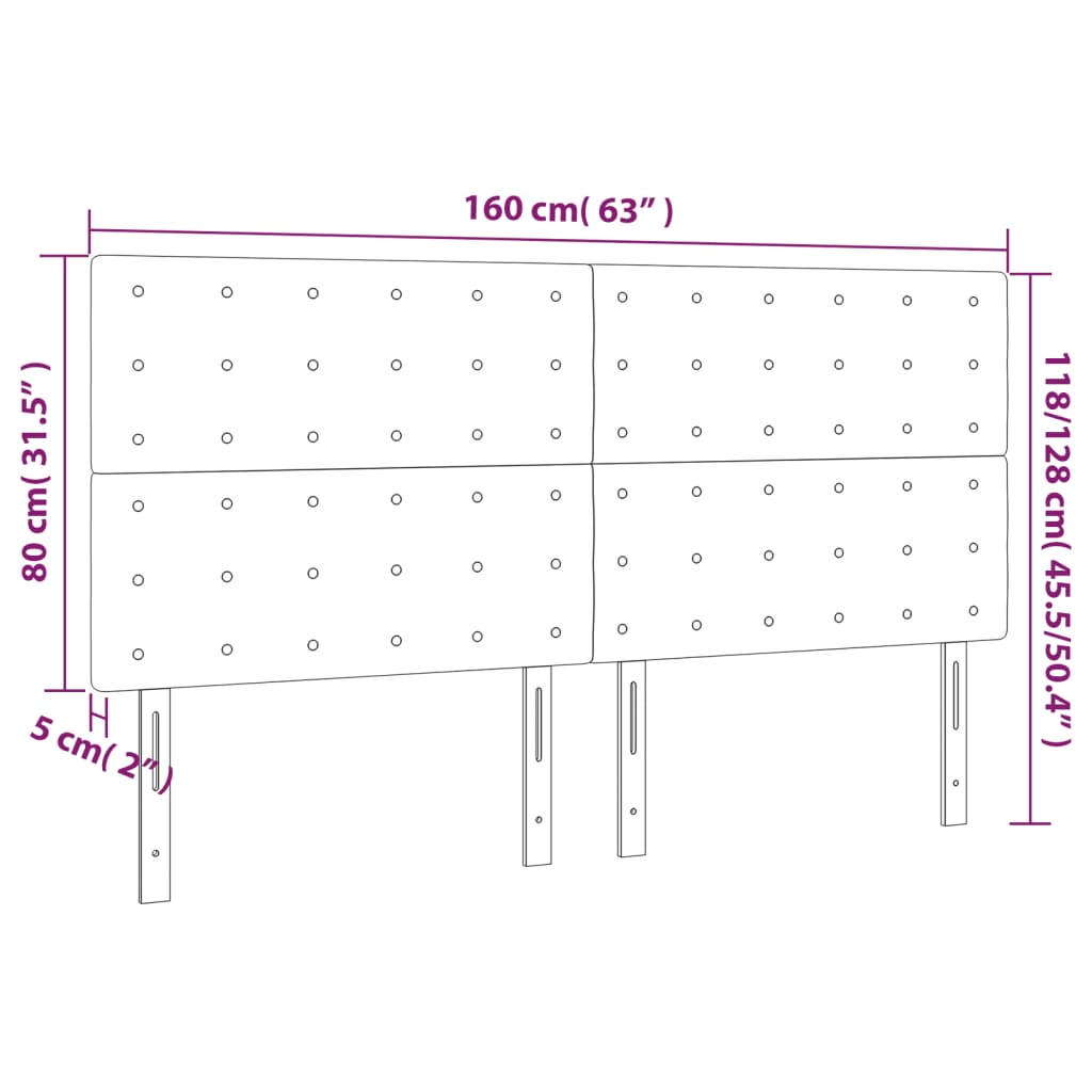 8720287295570_g_en_hd_4 vidaXL LED Headboard Dark Grey 160 cm Velvet - Image 6