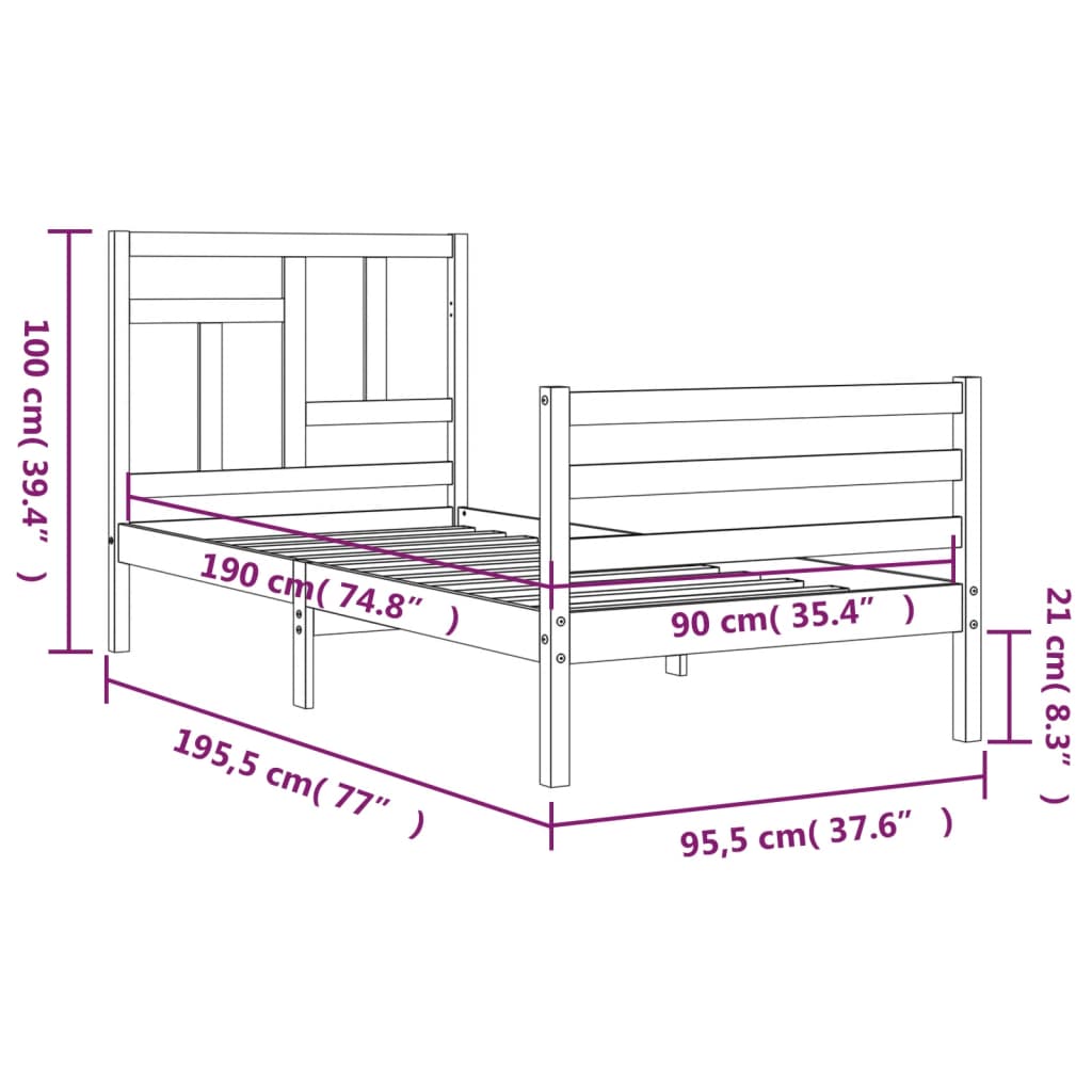 8720845400972_g_en_hd_10 vidaXL Bed Frame without Mattress White 90x190 cm Solid Wood - Image 12