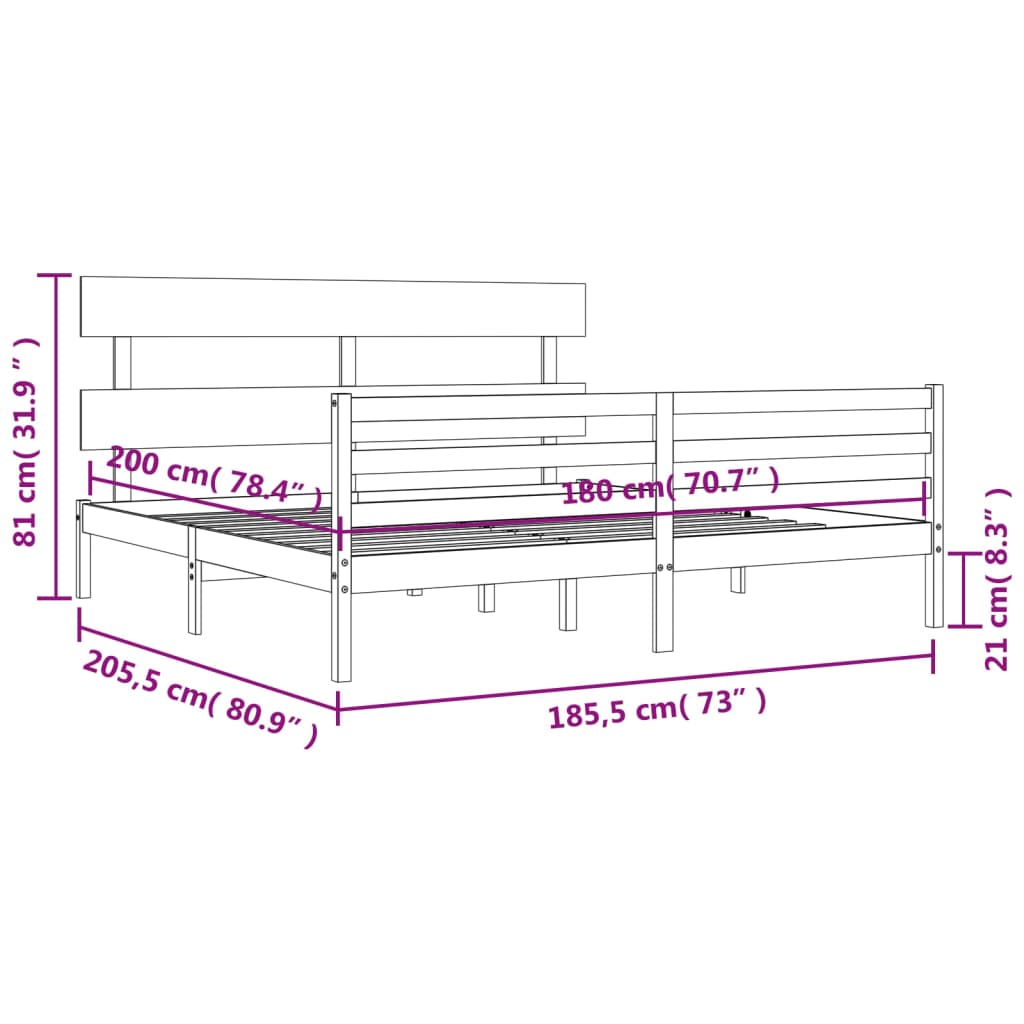 8720845402778_g_en_hd_10 vidaXL Bed Frame without Mattress White 183x203 cm King Solid Wood - Image 12