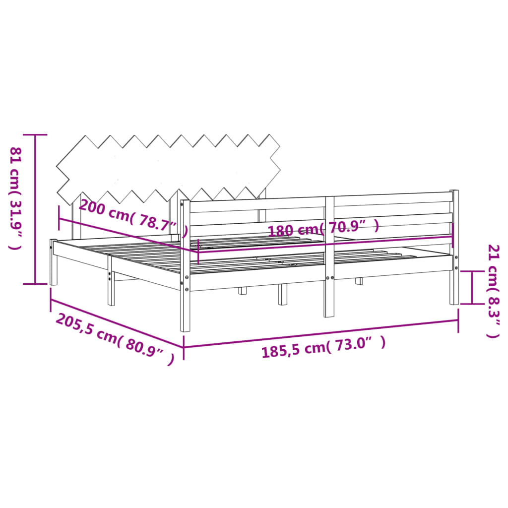 8720845404727_g_en_hd_10 vidaXL Bed Frame without Mattress White 183x203 cm King Solid Wood - Image 12