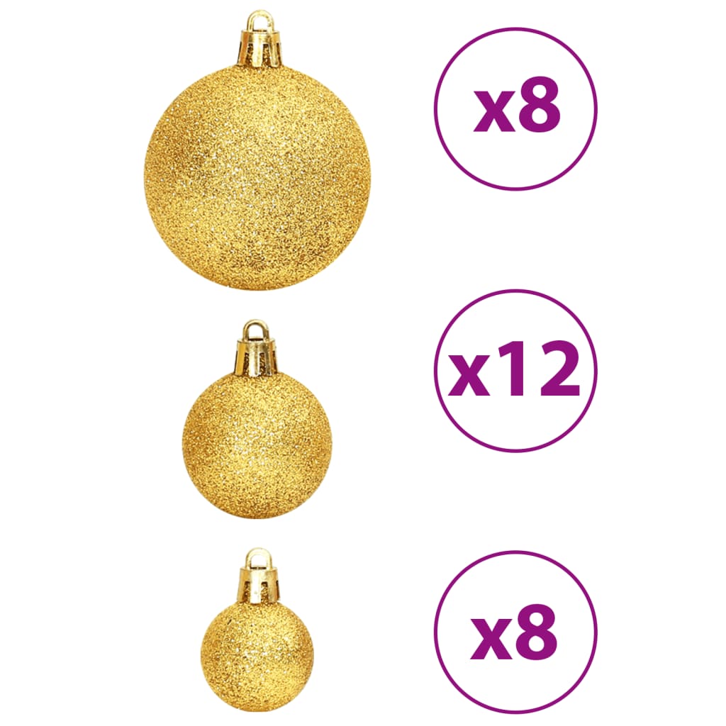 8720845408084_g_en_hd_4 vidaXL Christmas Baubles 100 pcs Gold and Wine Red 3 / 4 / 6 cm - Image 5