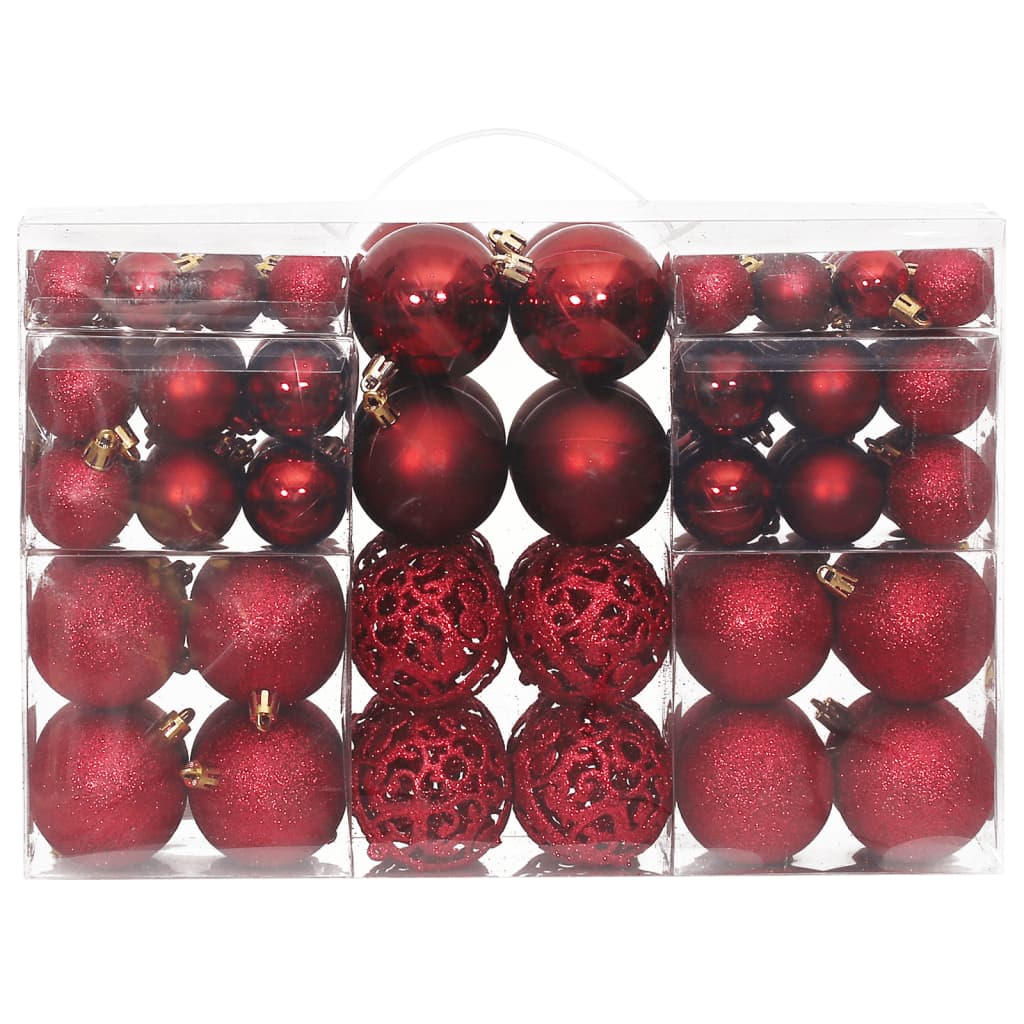 8720845408107_g_en_hd_1 vidaXL Christmas Baubles 100 pcs Wine Red 3 / 4 / 6 cm - Image 3
