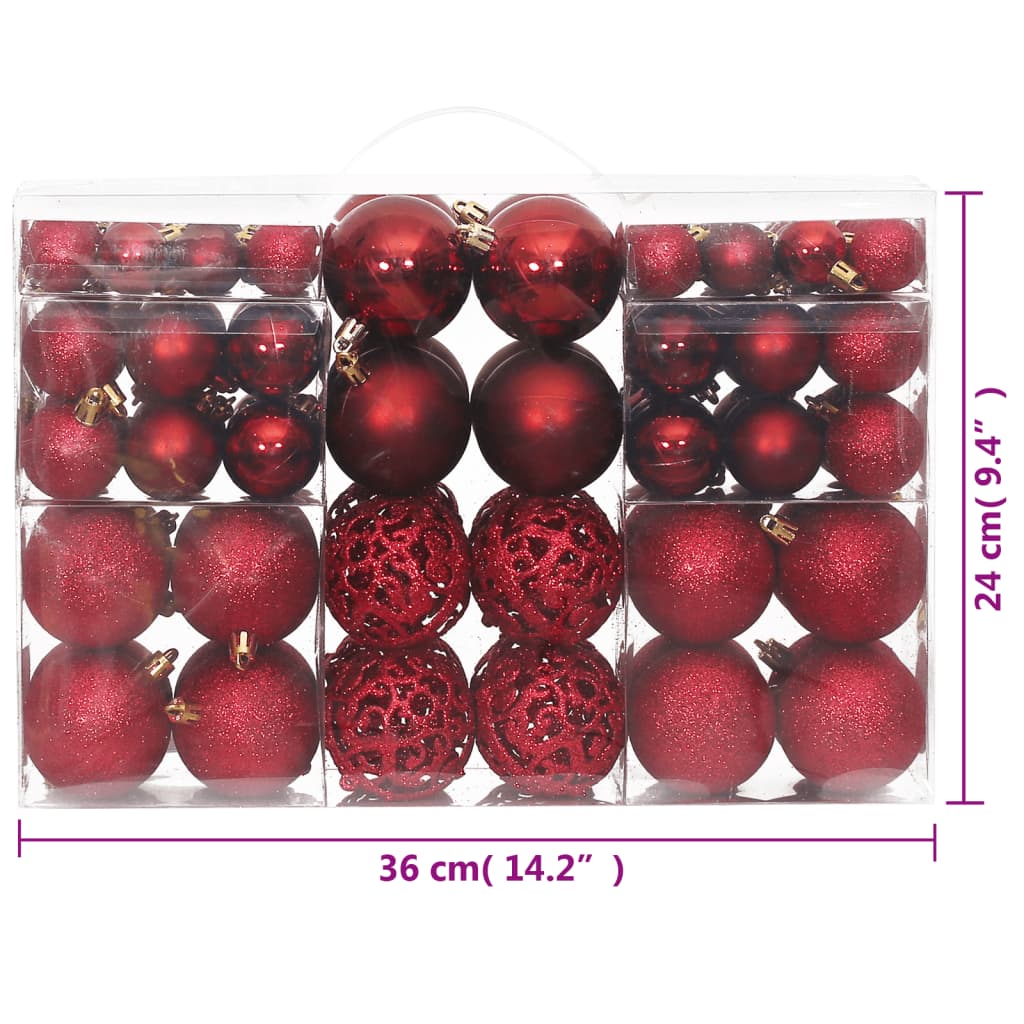 8720845408107_g_en_hd_8 vidaXL Christmas Baubles 100 pcs Wine Red 3 / 4 / 6 cm - Image 10