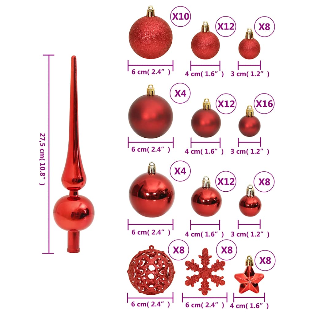 8720845408121_g_en_hd_10 vidaXL 111 Piece Christmas Bauble Set Red Polystyrene - Image 11