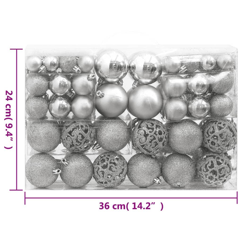 8720845408138_g_en_hd_10 vidaXL 111 Piece Christmas Bauble Set Silver Polystyrene - Image 12