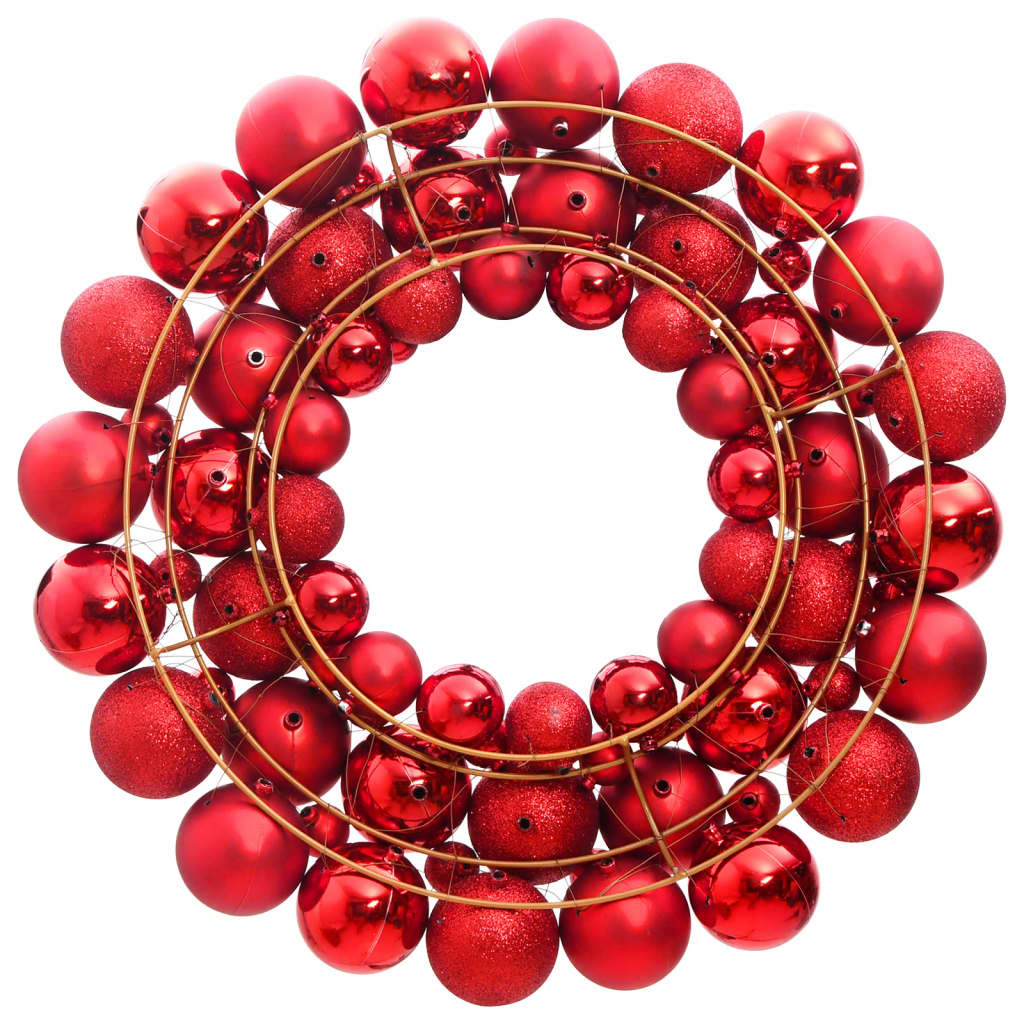 8720845408237_g_en_hd_1 vidaXL Christmas Wreath Red 45 cm Polystyrene - Image 2