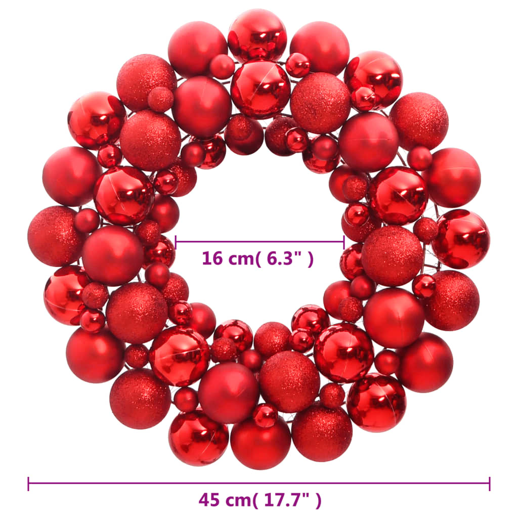 8720845408237_g_en_hd_3 vidaXL Christmas Wreath Red 45 cm Polystyrene - Image 4