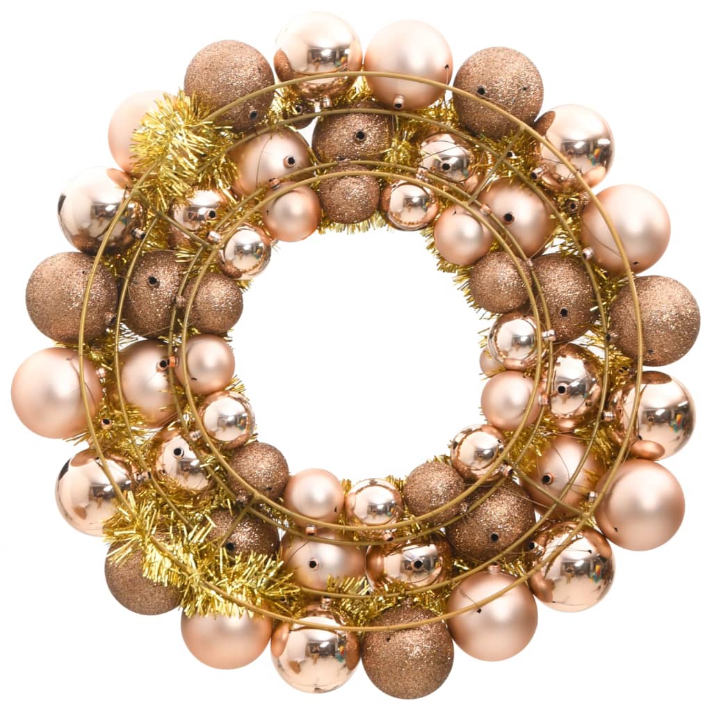 8720845408251_g_en_hd_1 vidaXL Christmas Wreath Rose Gold 45 cm Polystyrene - Image 2