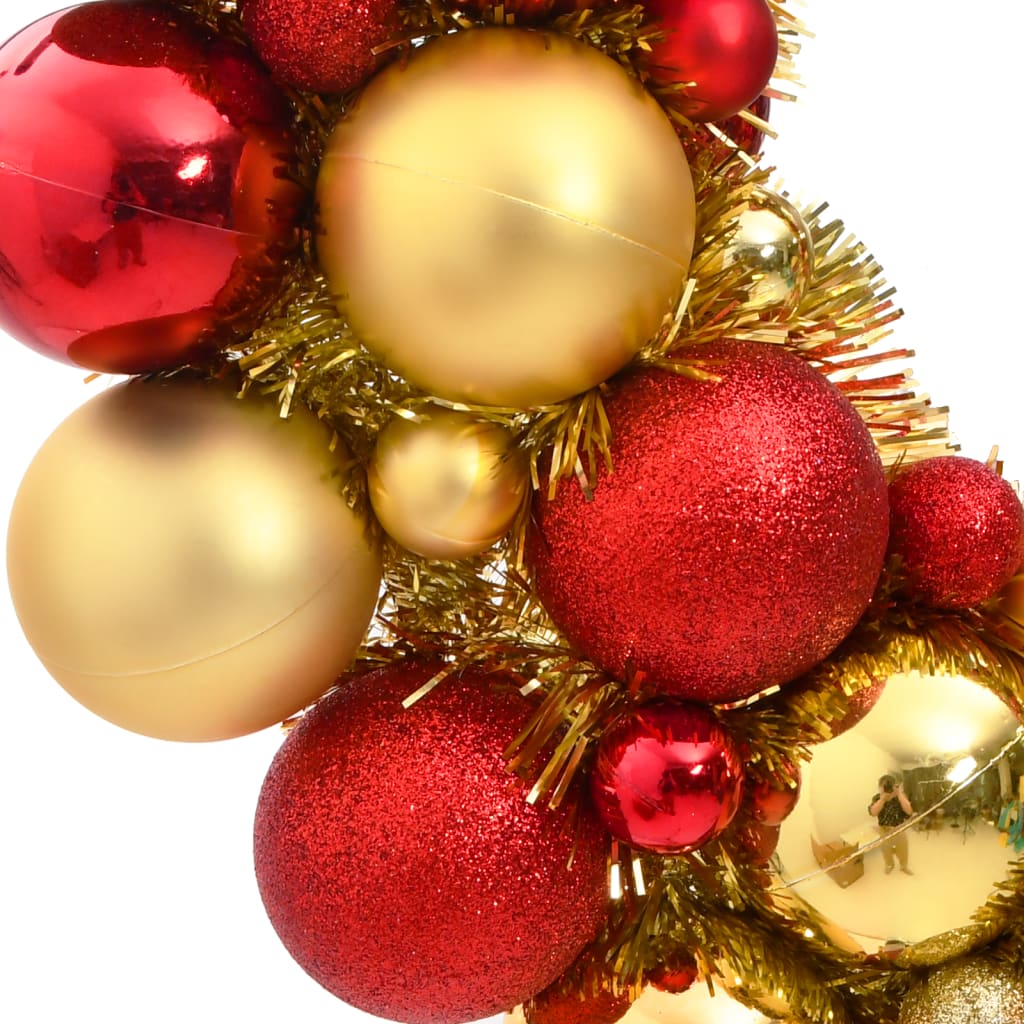 8720845408275_g_en_hd_2 vidaXL Christmas Wreath Red and Gold 45 cm Polystyrene - Image 3