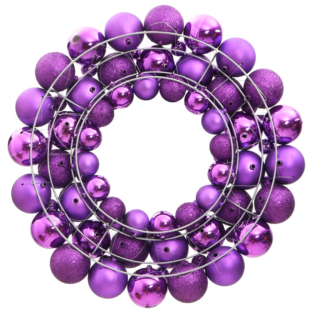 8720845408329_g_en_hd_1 vidaXL Christmas Wreath Purple 45 cm Polystyrene - Image 2