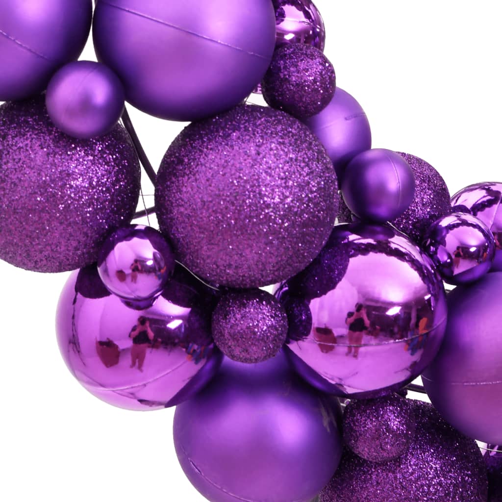 8720845408329_g_en_hd_2 vidaXL Christmas Wreath Purple 45 cm Polystyrene - Image 3