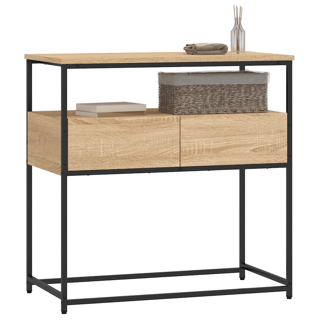 8720845421076_g_en_hd_1 vidaXL Console Table Sonoma Oak 75x40x75 cm Engineered Wood - Image 4