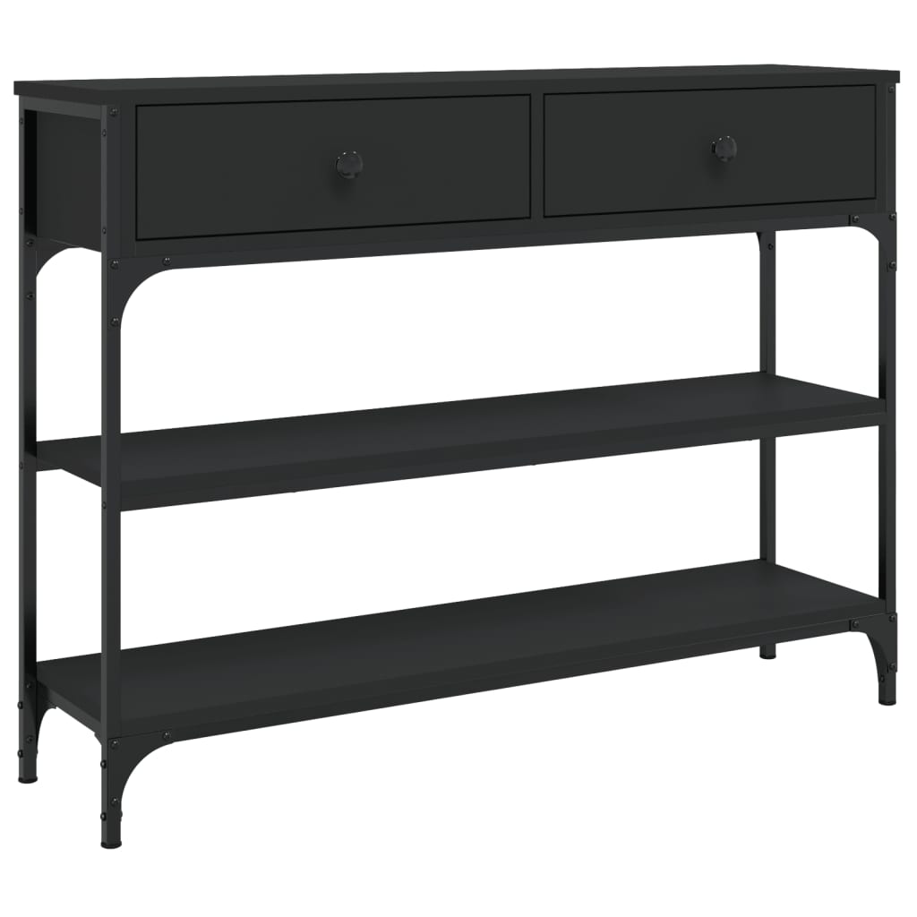 8720845421311_a_en_hd_1 vidaXL Console Table Black 100x25x75 cm Engineered Wood - Image 2
