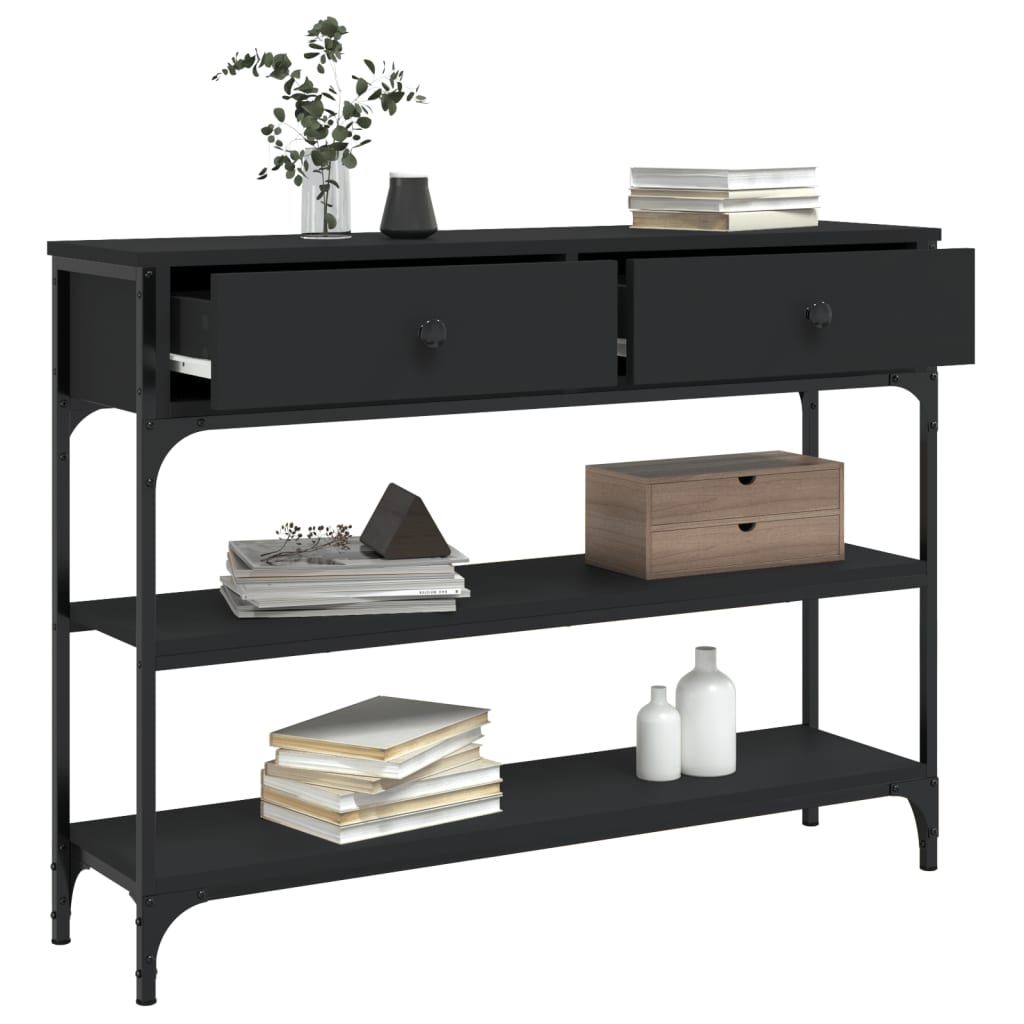 8720845421311_g_en_hd_2 vidaXL Console Table Black 100x25x75 cm Engineered Wood - Image 5