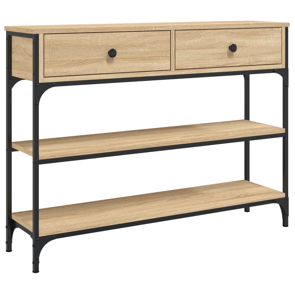 8720845421328_a_en_hd_1 vidaXL Console Table Sonoma Oak 100x25x75 cm Engineered Wood - Image 2