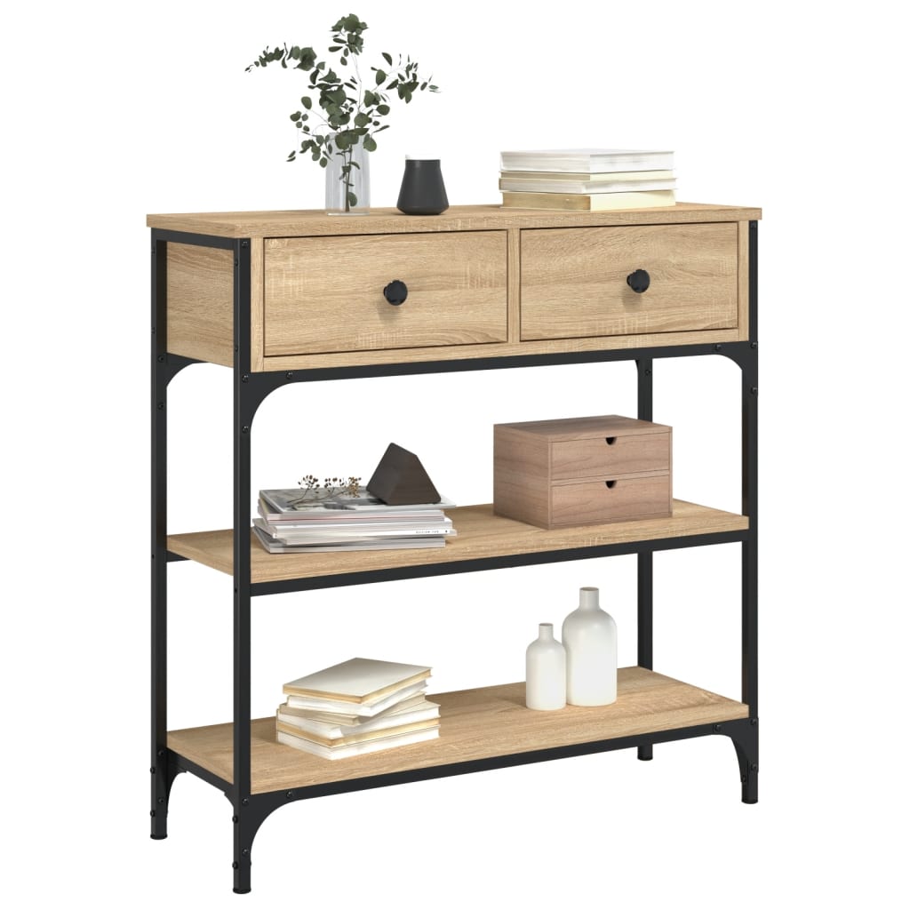 8720845421373_g_en_hd_1 vidaXL Console Table Sonoma Oak 72.5x25x75 cm Engineered Wood - Image 4