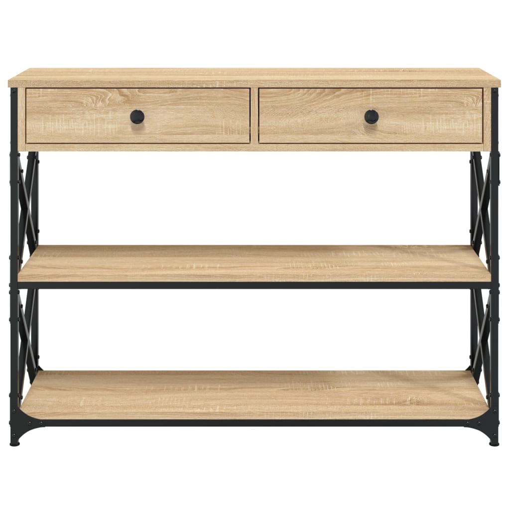 8720845421427_g_en_hd_4 vidaXL Console Table Sonoma Oak 100x28x75 cm Engineered Wood - Image 7