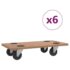 vidaXL Dolly Trolleys 6 pcs Rectangular Engineered Wood - Image 2