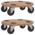 vidaXL Dolly Trolleys 2 pcs Round Engineered Wood - Image 2