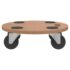 vidaXL Dolly Trolleys 2 pcs Round Engineered Wood - Image 5