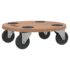 vidaXL Dolly Trolleys 2 pcs Round Engineered Wood - Image 6