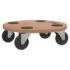 vidaXL Dolly Trolleys 6 pcs Round Engineered Wood - Image 3