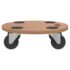 vidaXL Dolly Trolleys 6 pcs Round Engineered Wood - Image 5