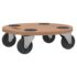 vidaXL Dolly Trolleys 6 pcs Round Engineered Wood - Image 6