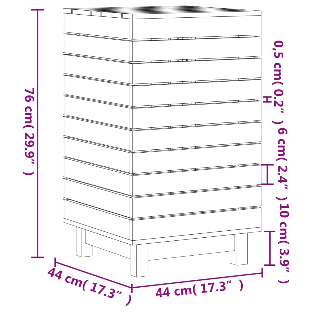 8720845433406_g_en_hd_8 vidaXL Laundry Basket White 44x44x76 cm Solid Wood Pine - Image 10