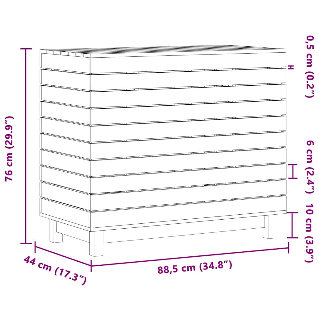 8720845433420_g_en_hd_8 vidaXL Laundry Basket White 88.5x44x76 cm Solid Wood Pine - Image 10