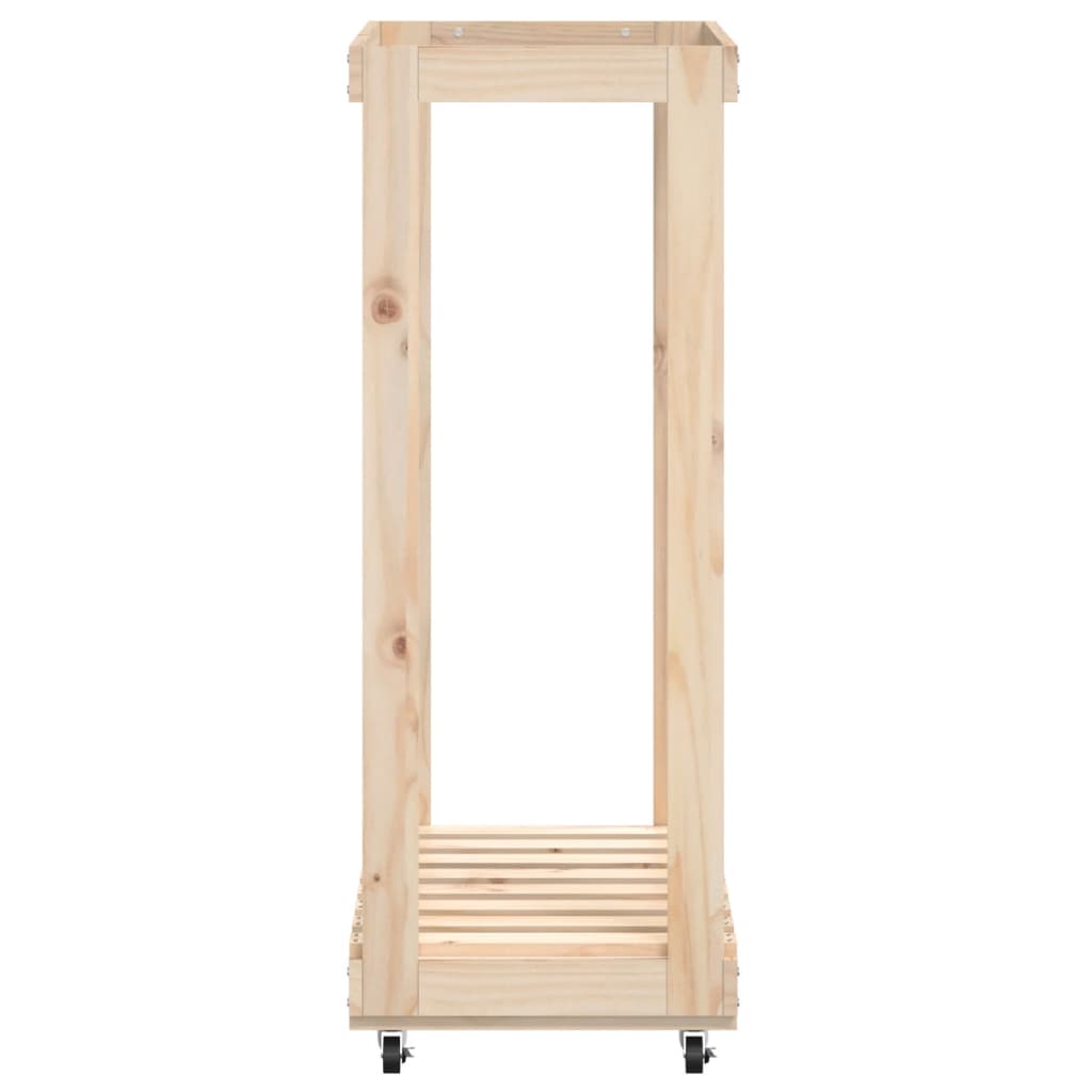 8720845433437_g_en_hd_3 vidaXL Log Holder with Wheels 76.5x40x108 cm Solid Wood Pine - Image 5