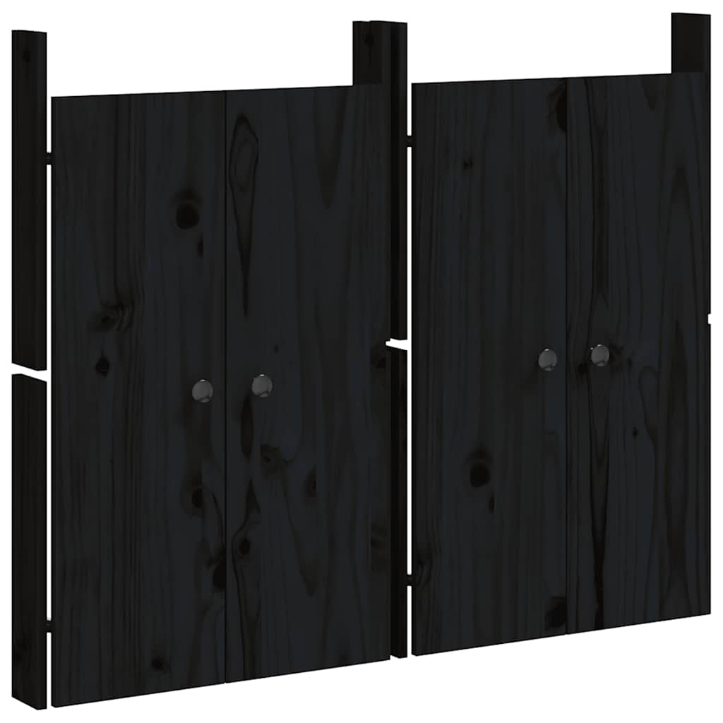 8720845433802_a_en_hd_1 vidaXL Outdoor Kitchen Doors 2 pcs Black 50x9x82 cm Solid Wood Pine - Image 2