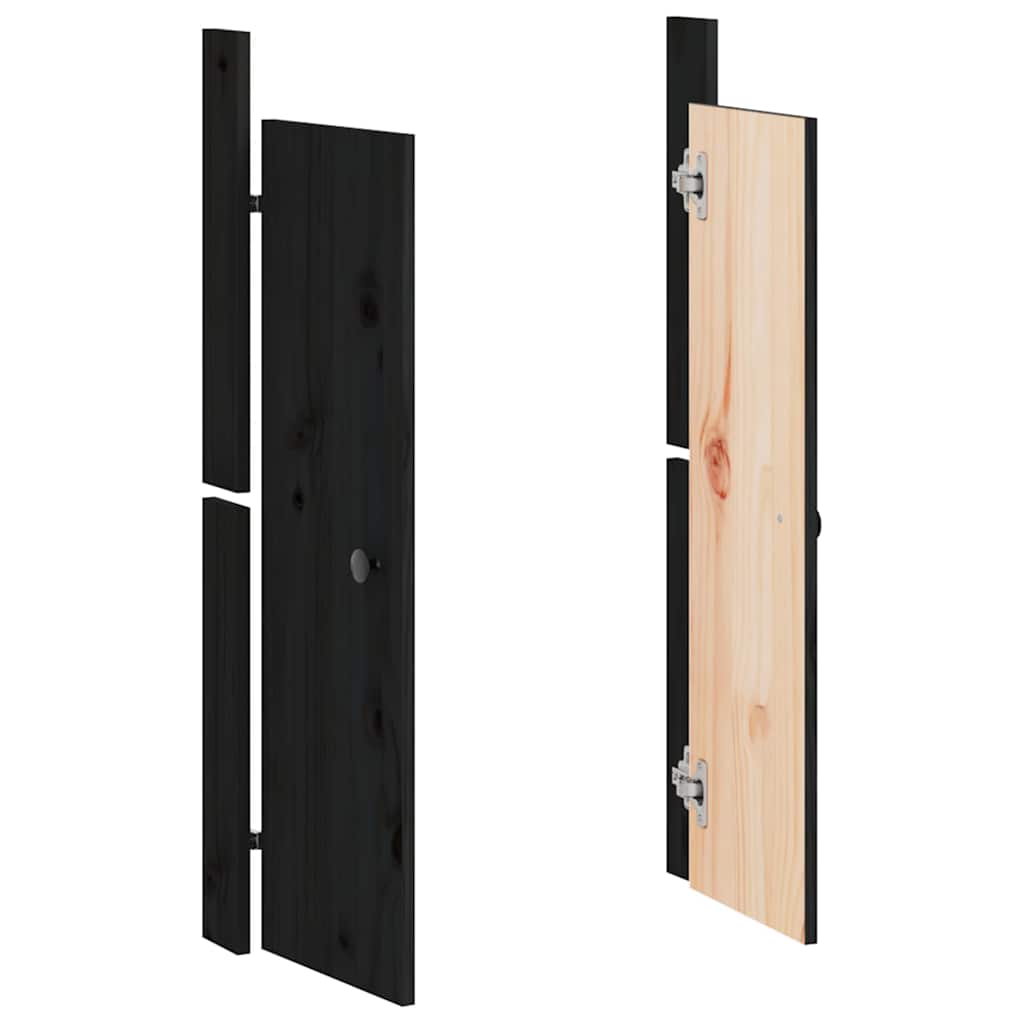 8720845433802_g_en_hd_2 vidaXL Outdoor Kitchen Doors 2 pcs Black 50x9x82 cm Solid Wood Pine - Image 4