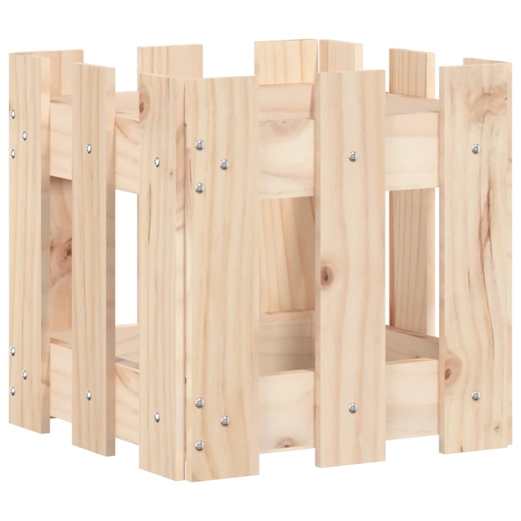 8720845433932_a_en_hd_1 vidaXL Garden Planter with Fence Design 30x30x30 cm Solid Wood Pine - Image 2