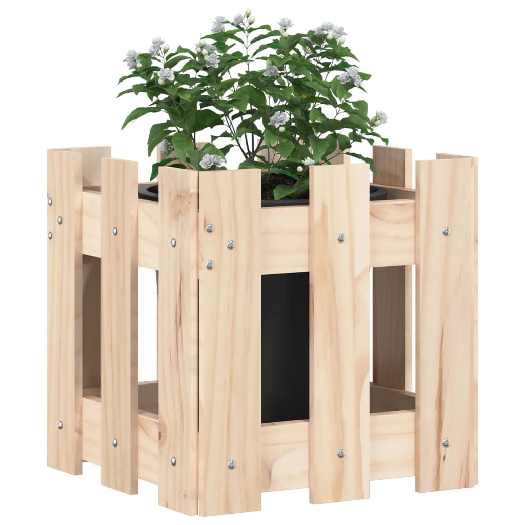 8720845433932_g_en_hd_1 vidaXL Garden Planter with Fence Design 30x30x30 cm Solid Wood Pine - Image 3
