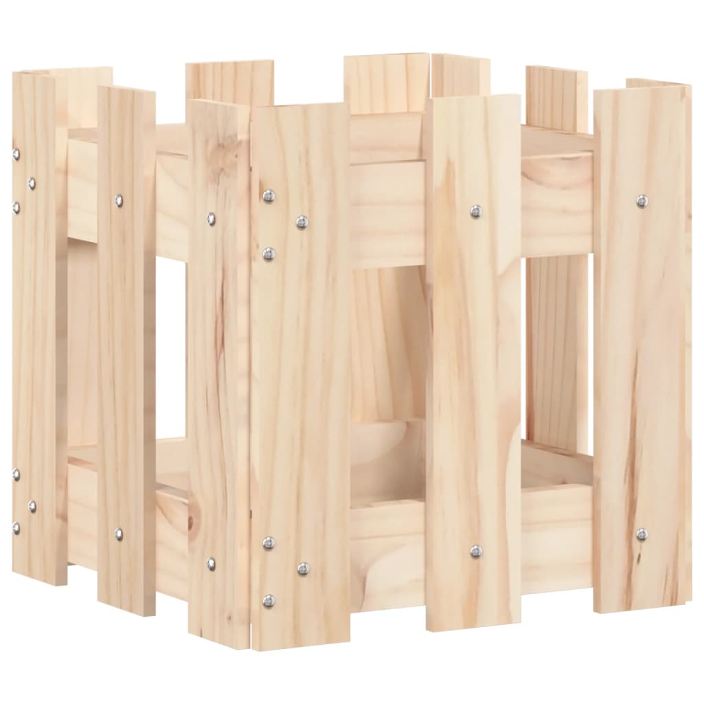8720845433932_g_en_hd_2 vidaXL Garden Planter with Fence Design 30x30x30 cm Solid Wood Pine - Image 4