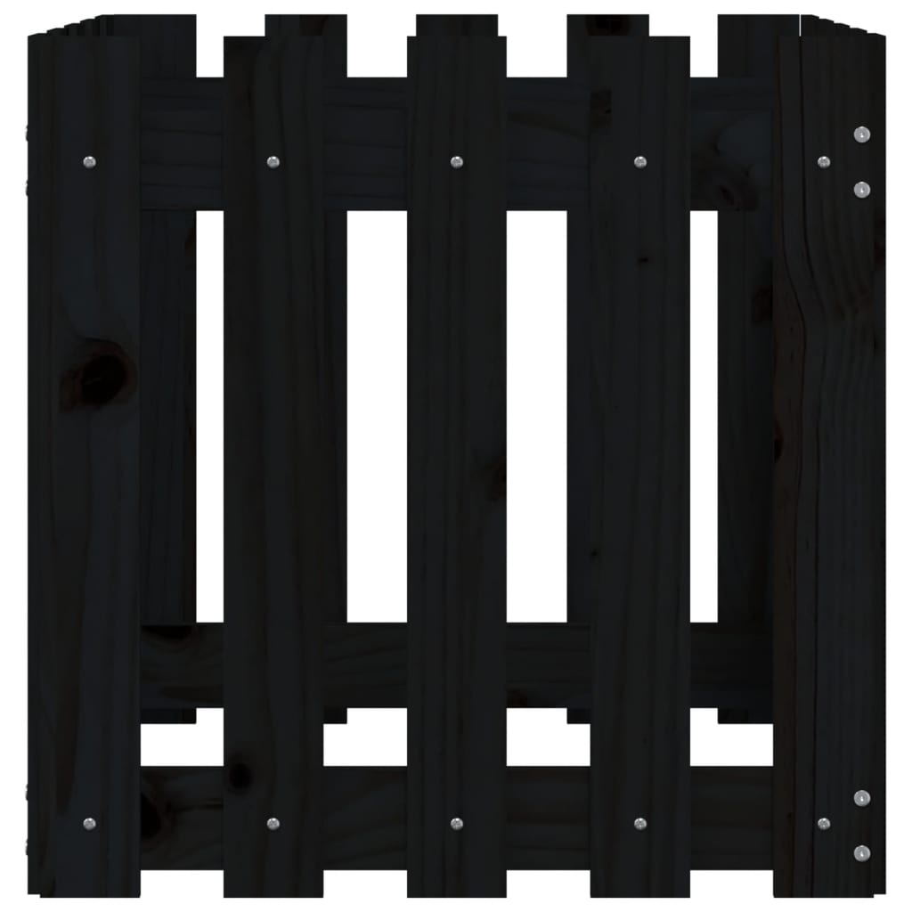 8720845434052_g_en_hd_3 vidaXL Garden Planter with Fence Design Black 50x50x50 cm Solid Wood Pine - Image 5