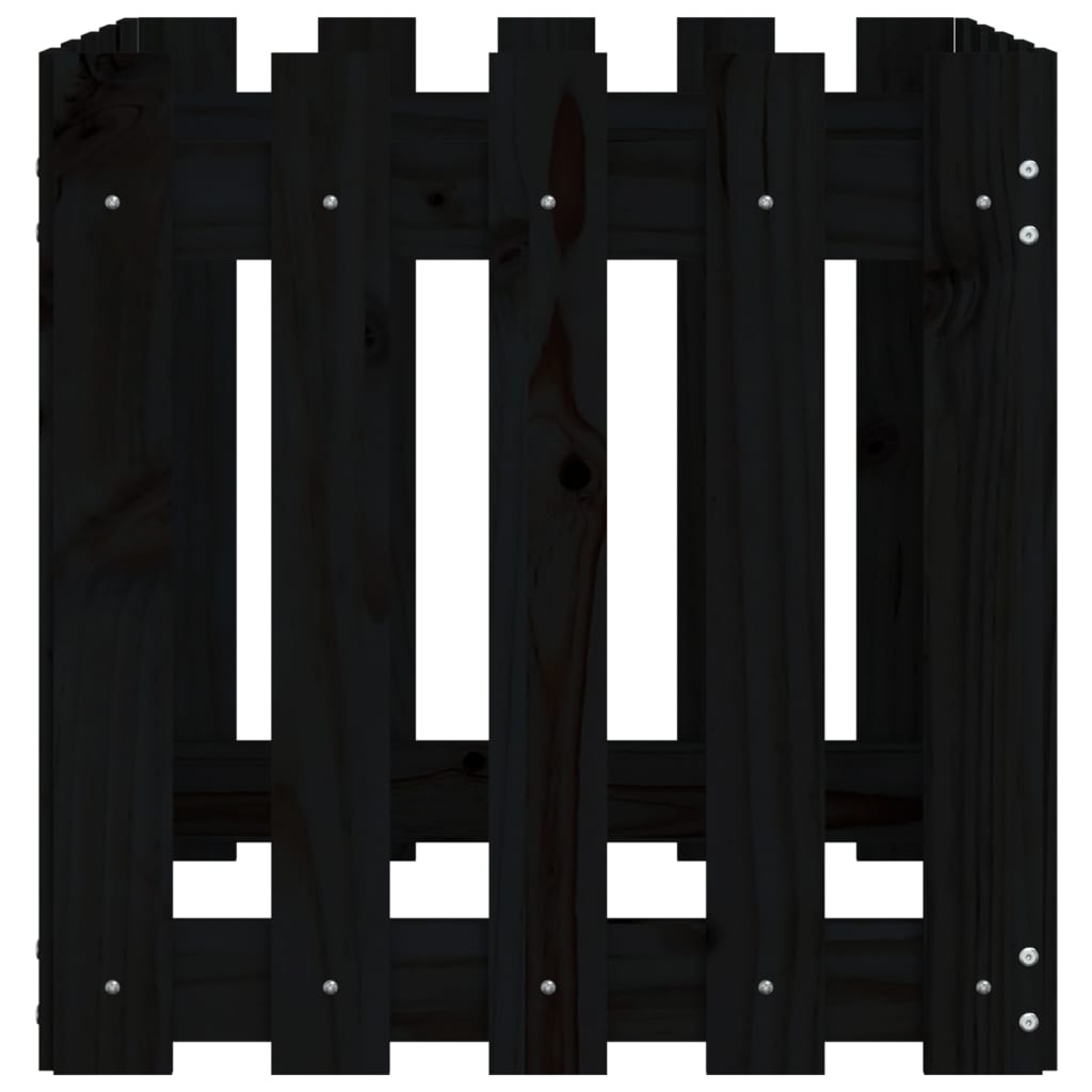 8720845434052_g_en_hd_4 vidaXL Garden Planter with Fence Design Black 50x50x50 cm Solid Wood Pine - Image 6