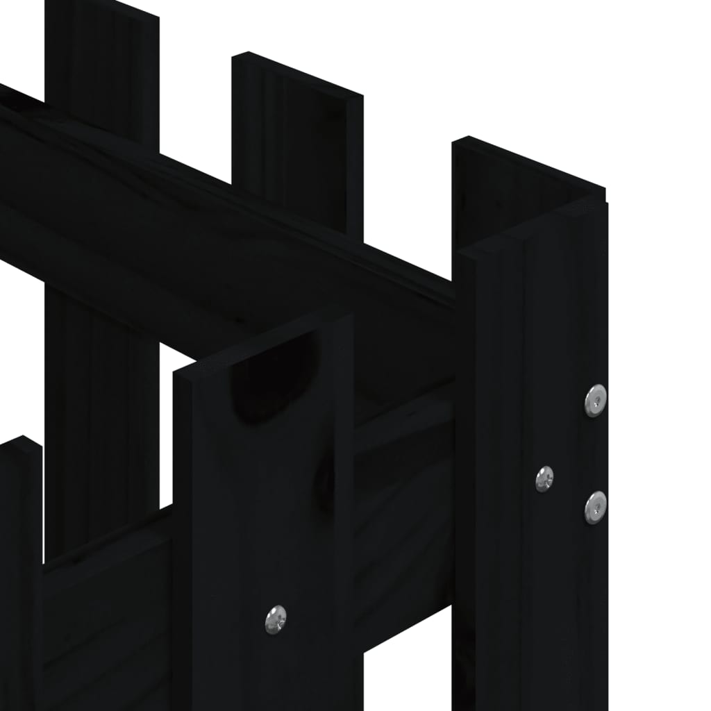 8720845434052_g_en_hd_5 vidaXL Garden Planter with Fence Design Black 50x50x50 cm Solid Wood Pine - Image 7