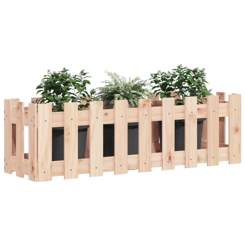 8720845434236_g_en_hd_1 vidaXL Garden Raised Bed with Fence Design 100x30x30 cm Solid Wood Pine - Image 3