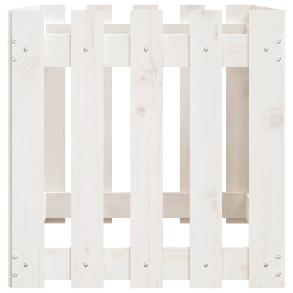 8720845434298_g_en_hd_4 vidaXL Garden Raised Bed with Fence Design White 100x50x50 cm Solid Wood Pine - Image 6