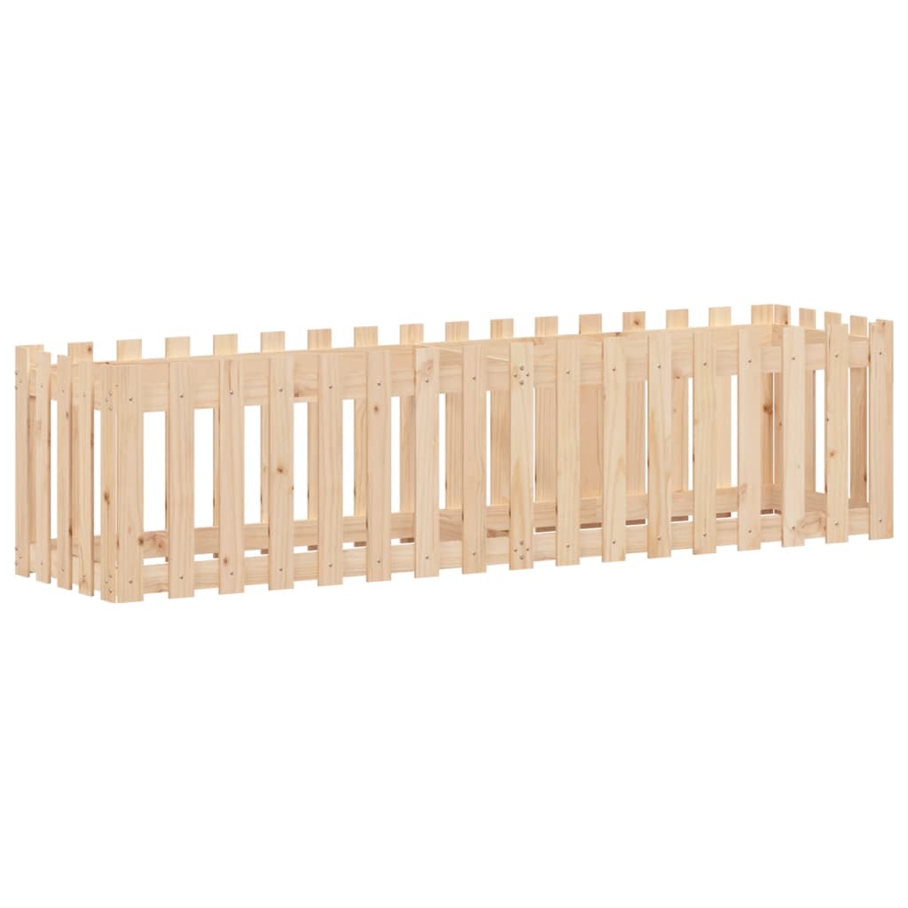 8720845434588_a_en_hd_1 vidaXL Garden Raised Bed with Fence Design 200x50x50 cm Solid Wood Pine - Image 2
