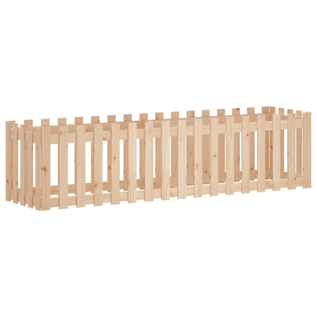 8720845434588_g_en_hd_2 vidaXL Garden Raised Bed with Fence Design 200x50x50 cm Solid Wood Pine - Image 4